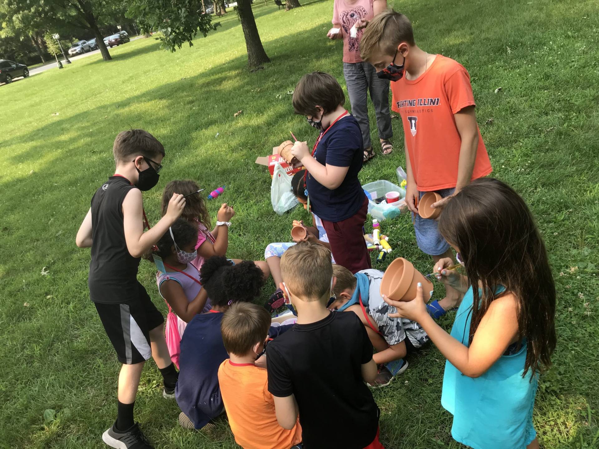 Kids outside playing